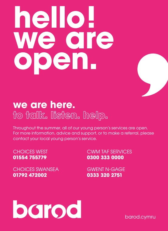 We are open english poster - Barod